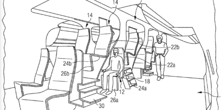 airbus patent stacked seating