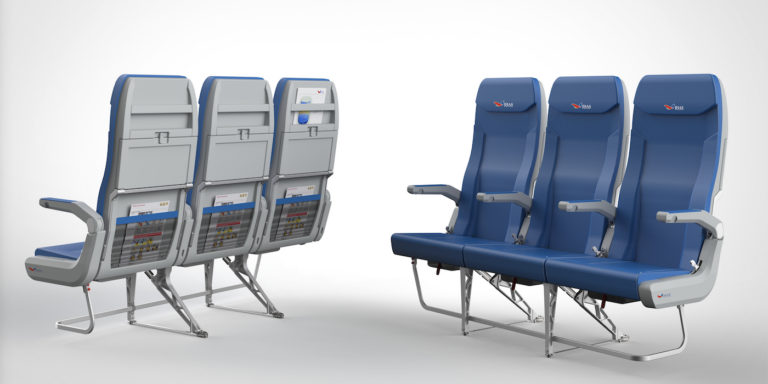 The first seat design to be released by the partnership: the 'Aurora 2.0' economy seat
