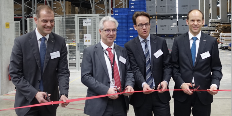 From left to right: Joachim Ley, EVP of supply chain, RAS; Hermann-Josef Pelgrim, Mayor of Schwäbisch Hall; Martin Putsch, CEO of Recaro Group; Dr Mark Hiller, CEO of RAS