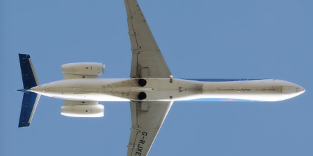 The EMB 135 in flight