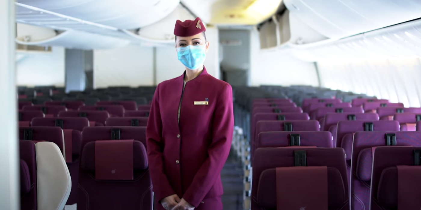 Qatar Airways' crew these heroes wear masks Aircraft Interiors