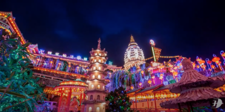 Traditional scene of a malaysian temple