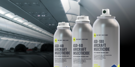 A can of aero-sense AIRCRAFT INSECTICIDE