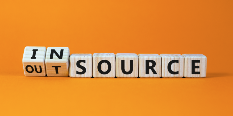 building blocks spelling outsource and insource