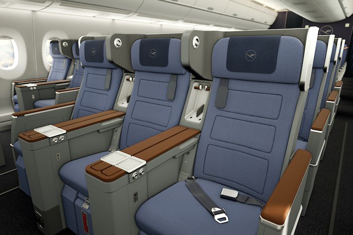 The Lufthansa Allegris premium economy class seats