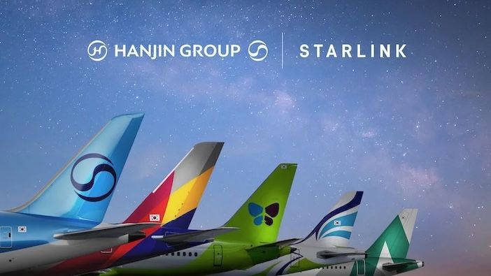 Hanjin Group airlines to introduce Starlink in-flight wi-fi