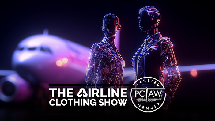 The pciaw airline-clothing show logo